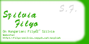 szilvia filyo business card